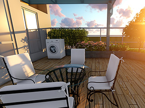 简约露台小花园