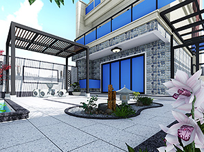 现代派简约风格庭院